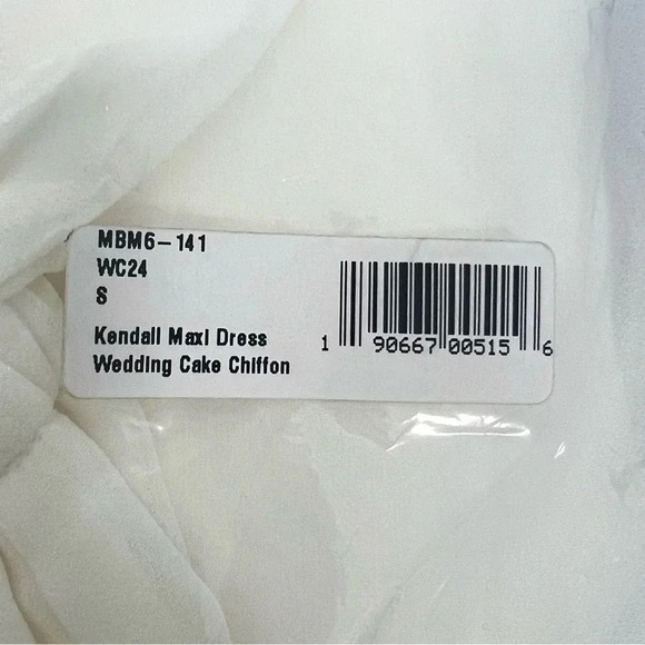 Show Me Your Mumu Kendall Maxi Dress Gown Wedding Cake Chiffon Bridal Size S - Picture 7 of 10